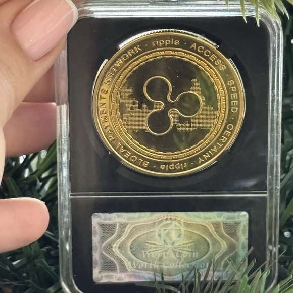Gold Color Ripple Commemorative Coin - Picture 5 of 12